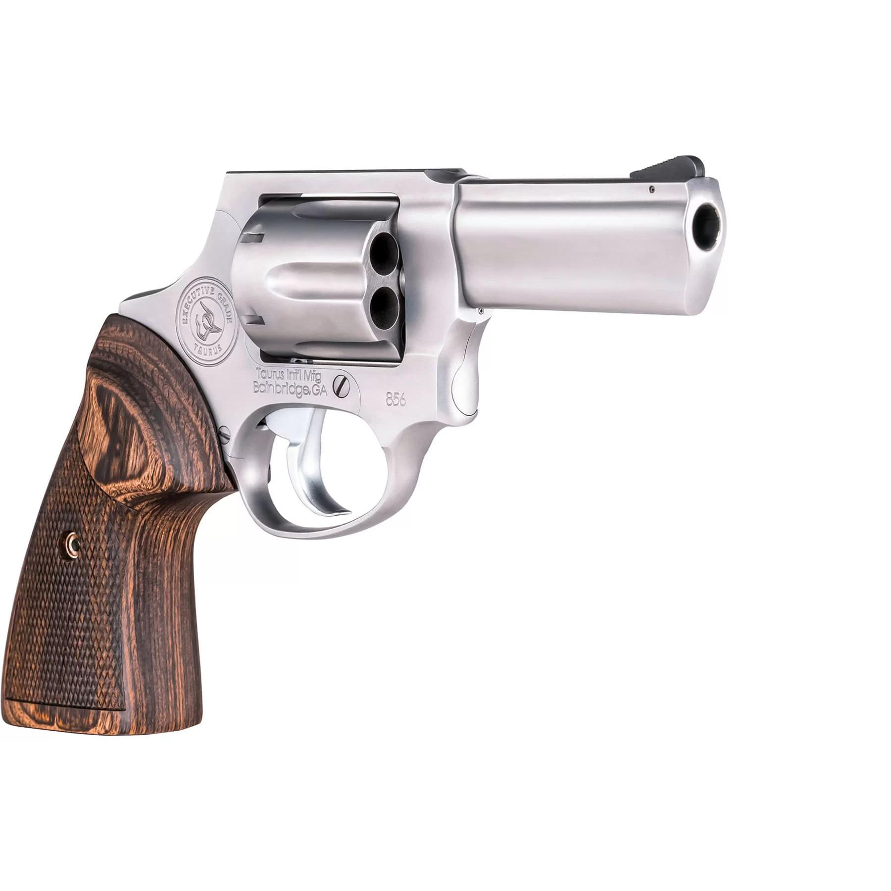 Taurus Executive 856 Handgun .38 Spl 6rd Capacity 3" Barrel Stainless Steel Frame Picture of Taurus International Inc. 856 38SPL 3'' 6 RDS SS CH EXECUTIVE GRADE