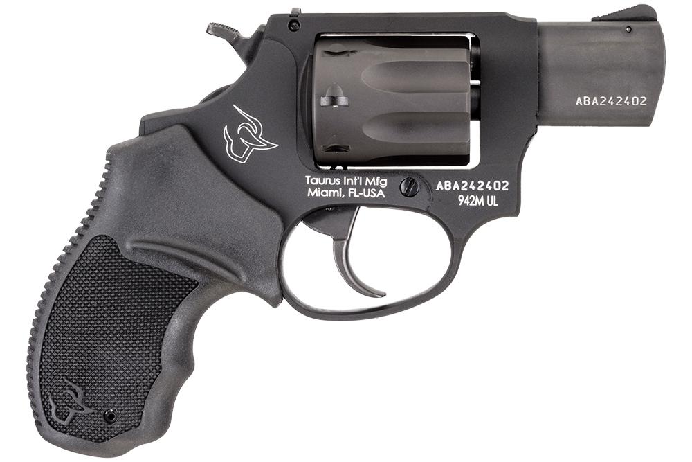 Taurus 942 Ultra Lite Handgun .22 WMR 8rd Capacity 2" Barrel Black Finish Picture of Taurus International Inc. 942 22 WMR BK/BK UL 2IN 8 RDS