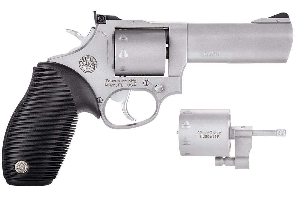 Taurus Tracker 992 Handgun .22LR/.22 WMR 9rd Capacity 4" Barrel Matte Stainless Picture of Taurus International Inc. M992 .22LR 22MAG MATTE STS 4 9R
