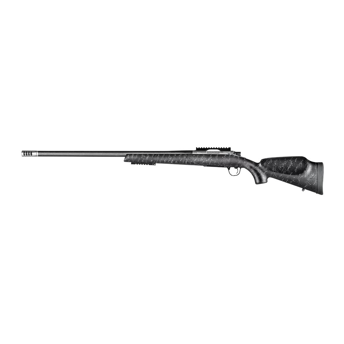 Christensen Arms Traverse Rifle 338 Lapua Mag 3rd Capacity 27" Stainless/Carbon Fiber Barrel Black/Gray Webbing Stock Picture of Christensen Arms TRAVERSE 338 Lapua Mag 27in CF SS act./CF Brl Blk w/gry web Stk