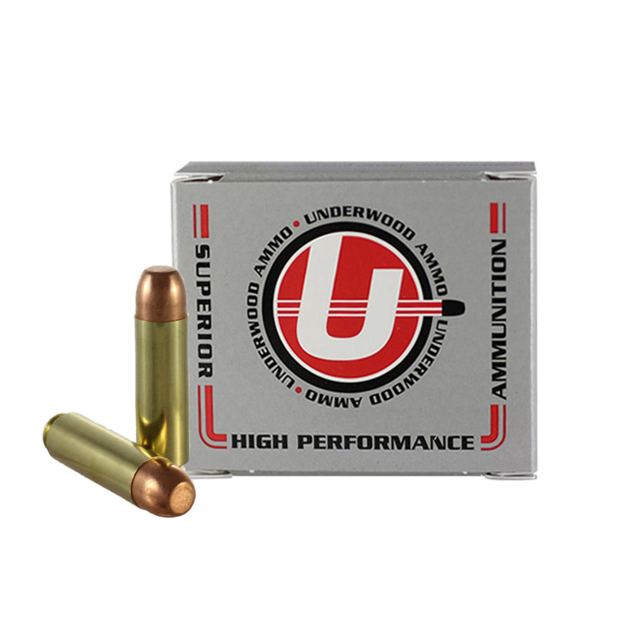 Underwood Ammo Rifle Ammunition 50 Beowulf 350gr FMJ 1775 fps 20/ct Picture of Underwood Ammo 50 Beowulf 350 Grain Full Metal Jacket Ammo 20 Rnd