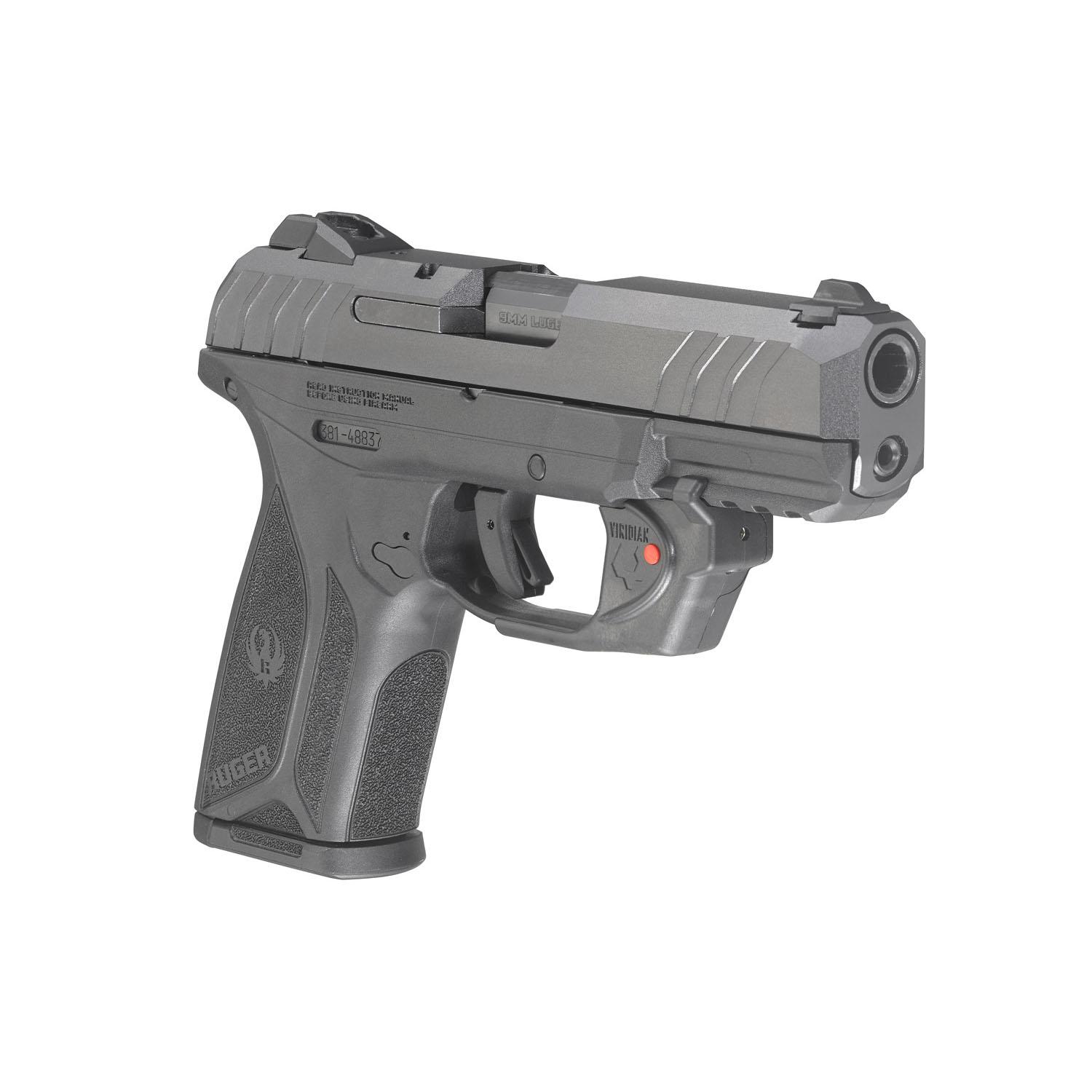 Ruger Security w/Viridian Laser Handgun 9mm Luger 15rd Magazines(2) 4" Barrel Black Picture of Sturm Ruger & Co LE Ruger Security-9 Semi-Auto Pistol 4 BBL BLK