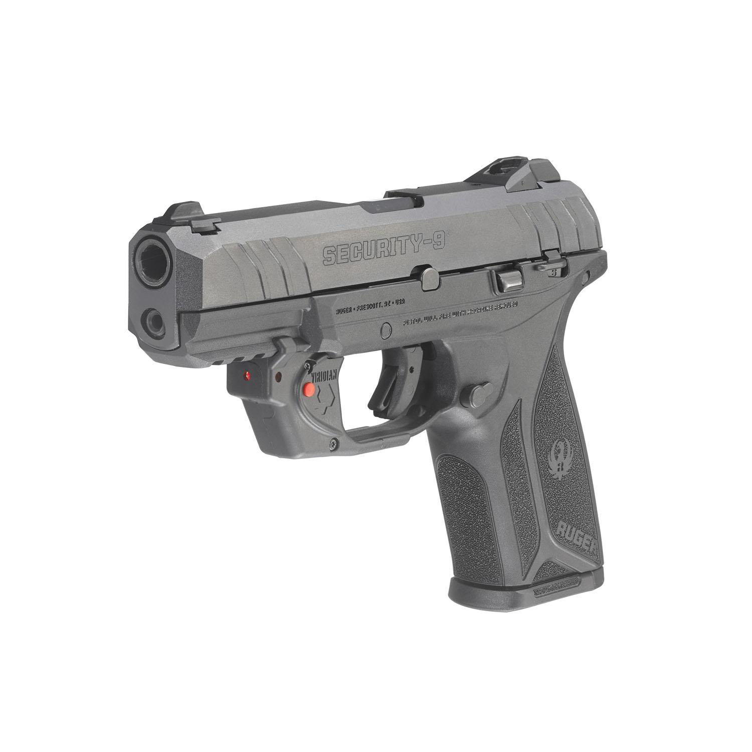 Ruger Security w/Viridian Laser Handgun 9mm Luger 15rd Magazines(2) 4" Barrel Black Picture of Sturm Ruger & Co LE Ruger Security-9 Semi-Auto Pistol 4 BBL BLK