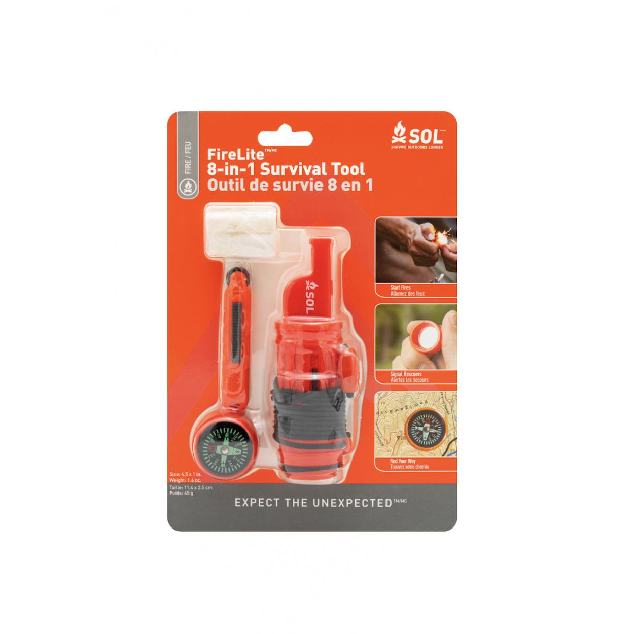 Survive Outdoors Longer Fire Lite 8-in-1 Survival Tool