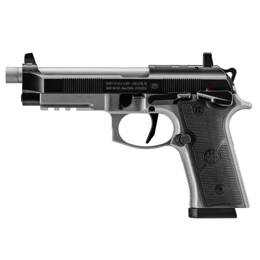 Beretta 92XI SAO Tactical Handgun 9mm Luger 10rd Magazine 5.1" Barrel Black and Silver Picture of Beretta U.S.A. Beretta 92XI SAO Tactical Two-Tone 9mm 10rd Mag