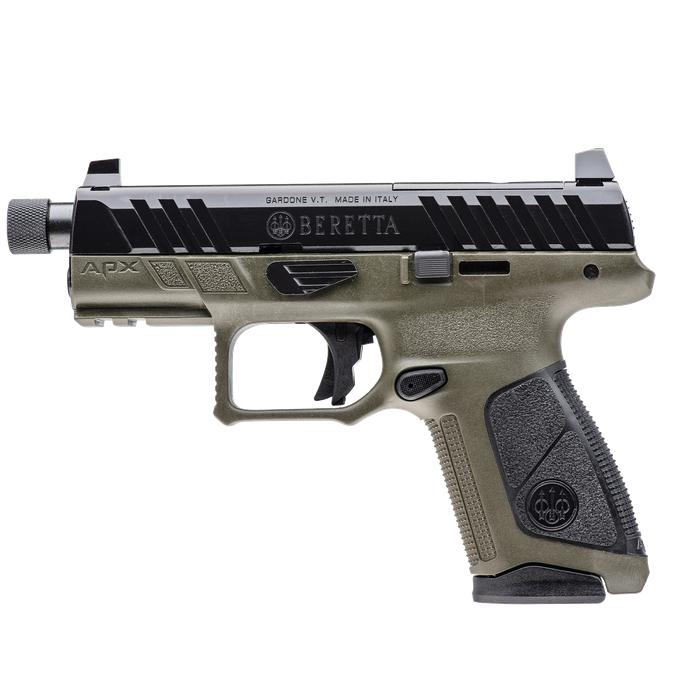 Beretta APX-A1 Compact Tactical Handgun 9mm Luger 15(1)/17(2)rd Magazines 4.2" ODG Frame Picture of Beretta U.S.A. Beretta APX-A1 9mm Cmpct Tactical 9mm ODG 1-15rd 2-17Rd