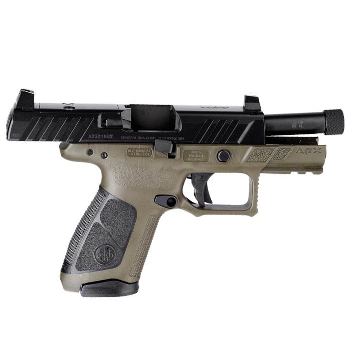 Beretta APX-A1 Compact Tactical Handgun 9mm Luger 15(1)/17(2)rd Magazines 4.2" ODG Frame Picture of Beretta U.S.A. Beretta APX-A1 9mm Cmpct Tactical 9mm ODG 1-15rd 2-17Rd