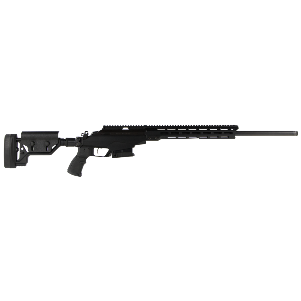 Tikka T3x Tact A1 Left Hand Rifle 6.5 Creedmoor 10rd Magazine 23.7" 5/8x24 Threaded Barrel Black Picture of Beretta U.S.A. T3x TAC A1 (5/8 x 24 thread) - LH 6.5 CM Rifle 10rd