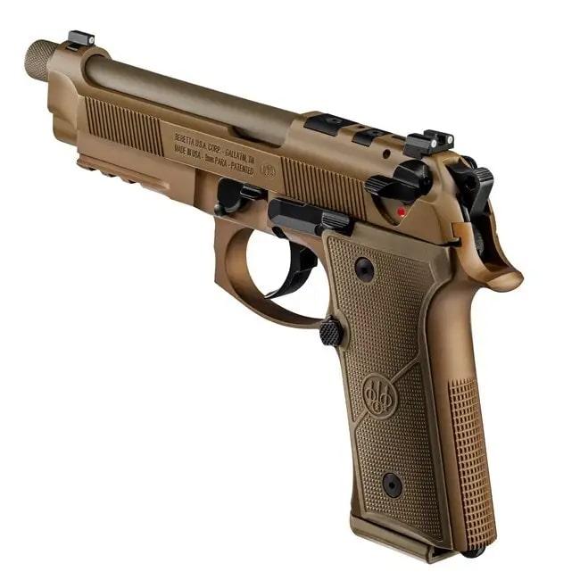Beretta M9A4 G Handgun 9mm Luger 15/rd Magazines (3) 5.1" Barrel FDE Cerakote Picture of Beretta U.S.A. M9A4 G 3-15RD MAG FDE 9mm 15rd 5.20in BBL Dbl/Sngl Cerakote