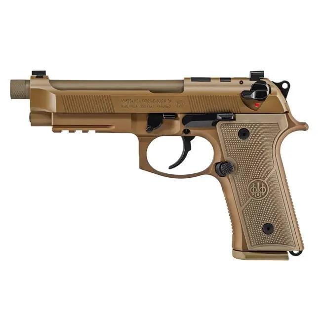 Beretta M9A4 G Handgun 9mm Luger 15/rd Magazines (3) 5.1" Barrel FDE Cerakote Picture of Beretta U.S.A. M9A4 G 3-15RD MAG FDE 9mm 15rd 5.20in BBL Dbl/Sngl Cerakote
