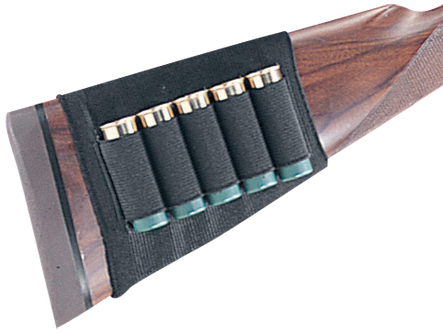 Uncle Mike's Plain Black Cartridge Holder for Shotgun Buttstock