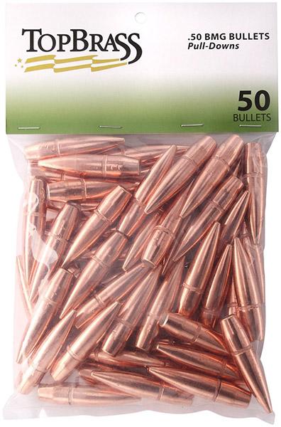 Top Brass Pull-Down Bullets .50 BMG 647gr FMJ 50/ct