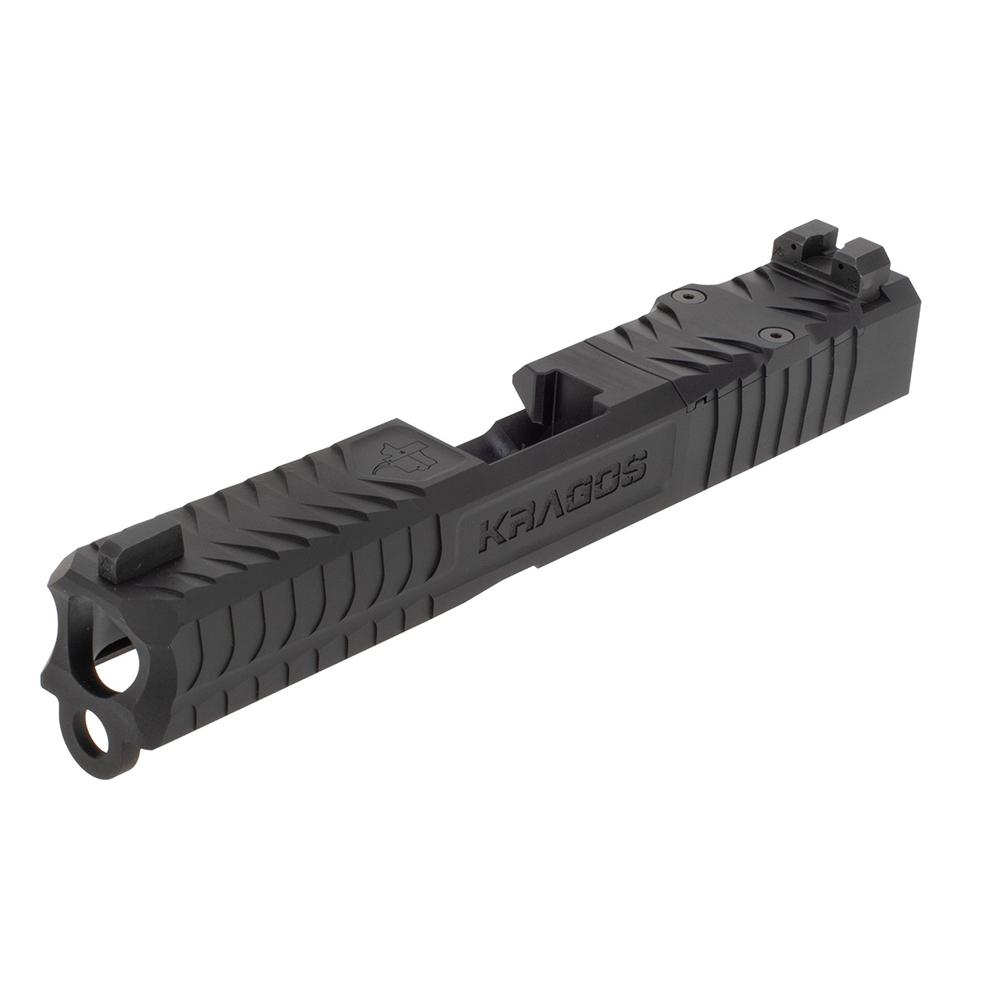 CMC Triggers Kragos Handgun Slide for Glock 19 Gen 3 RMR Black Picture of Cmc Triggers CMC Kragos - Glock 19 Gen 3 Slide RMR cut BLK DLC