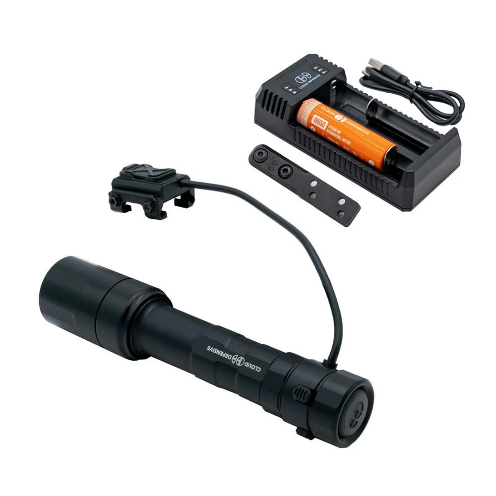 Cloud Defensive Rein Rifle Weapon Light 1250 Lumen Black Picture of Cloud Defensive CLOUD DEFENSIVE REIN LIGHT 3.0 HIGH OUTPUT 100000 CANDELA BLK