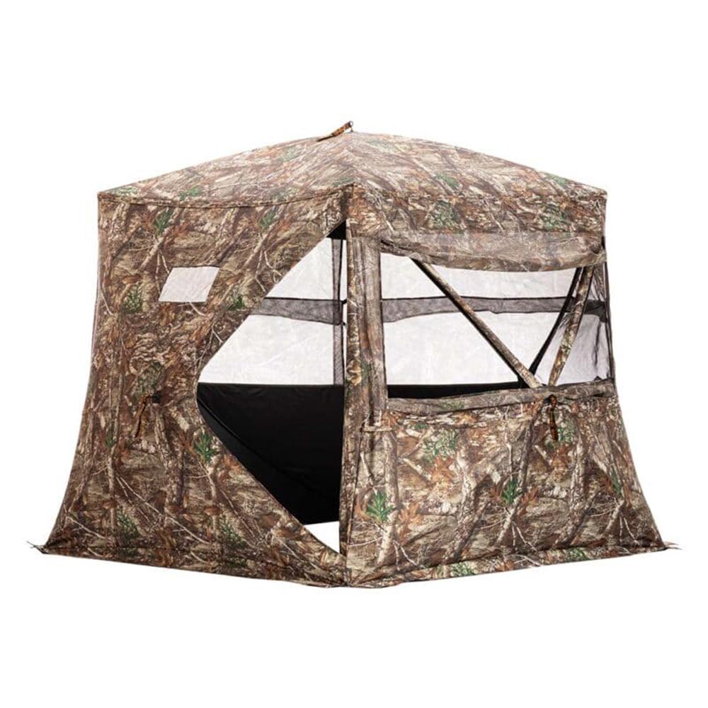 Rhino Low Hub Blind Realtree Edge Picture of Rhino Blinds Rhino Low Hub RTE-Low Hub Design 300D Silent slide windows- Realtree Edge