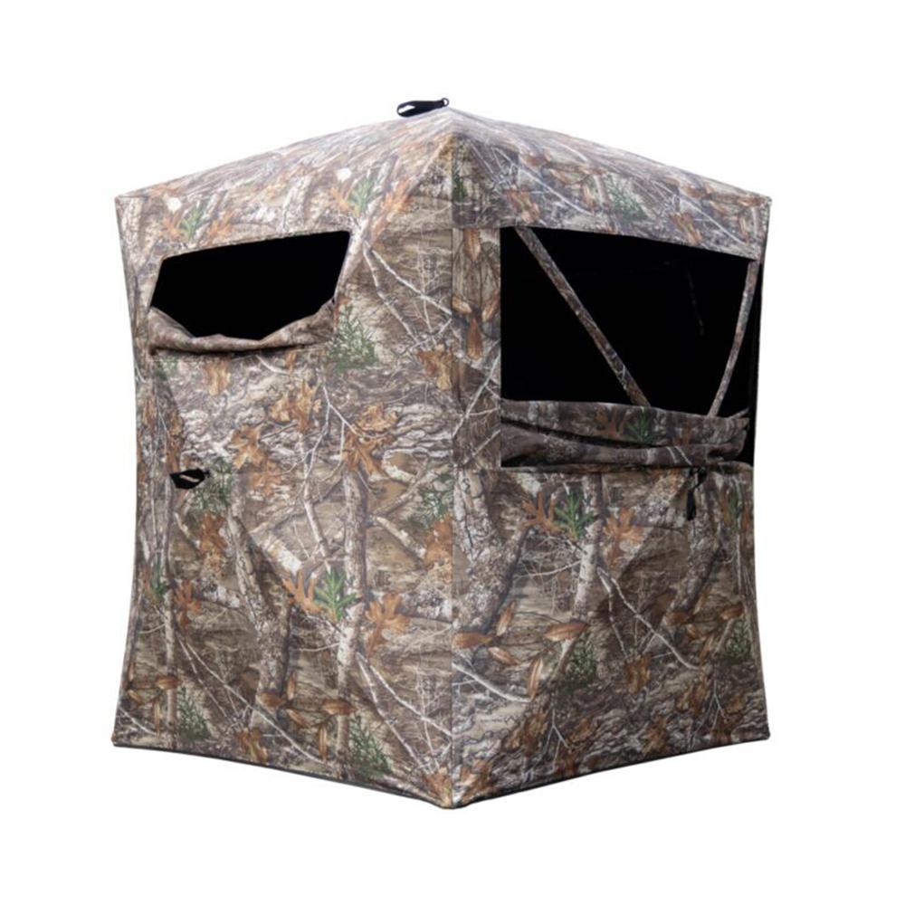 Rhino R102 2 Person Ground Blind Realtree Edge Picture of Rhino Blinds Rhino R102- 2 Man 5 Hub Design Realtree Edge 150D