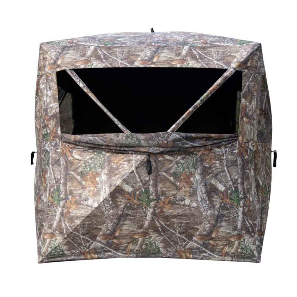 Rhino RB140 3 Person Ground Blind Realtree Camo Picture of Rhino Blinds Rhino RB140-E Man 5 Hub Design Realtree Edge 150D