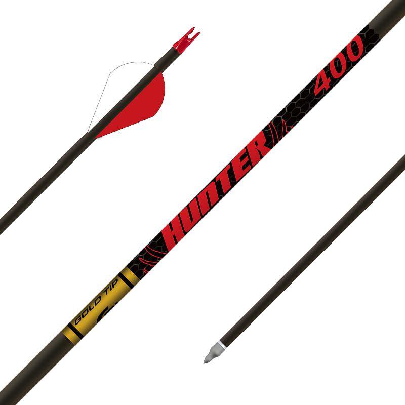 Gold Tip Hunter Hunting Arrows 400 Spine 2" Rapt-X Vanes 6/ct
