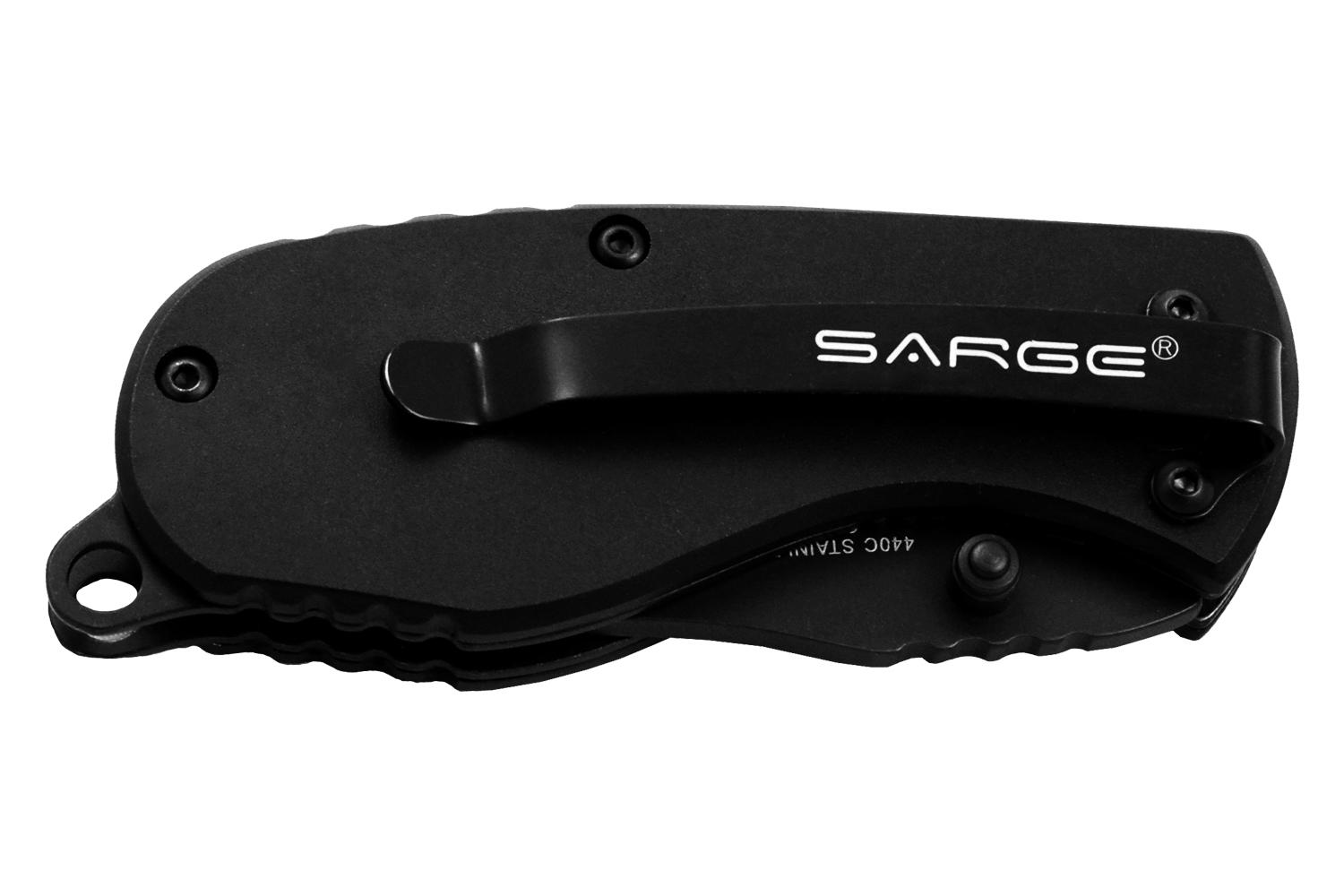 Sarge Knives Black Grunt - Compact-size Tactical Knife Picture of Sarge Knives SARGE GRUNT - COMPACT TACTICAL FOLDER