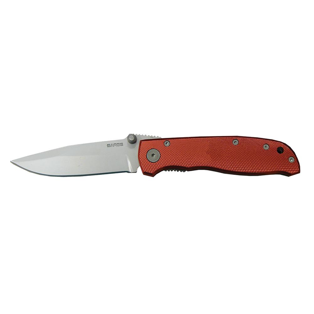 Sarge Knives Red Diamond Folding Knife 3-1/4" Drop Point Blade Red Picture of Sarge Knives SARGE RED DIAMOND - LINER LOCK FOLDER