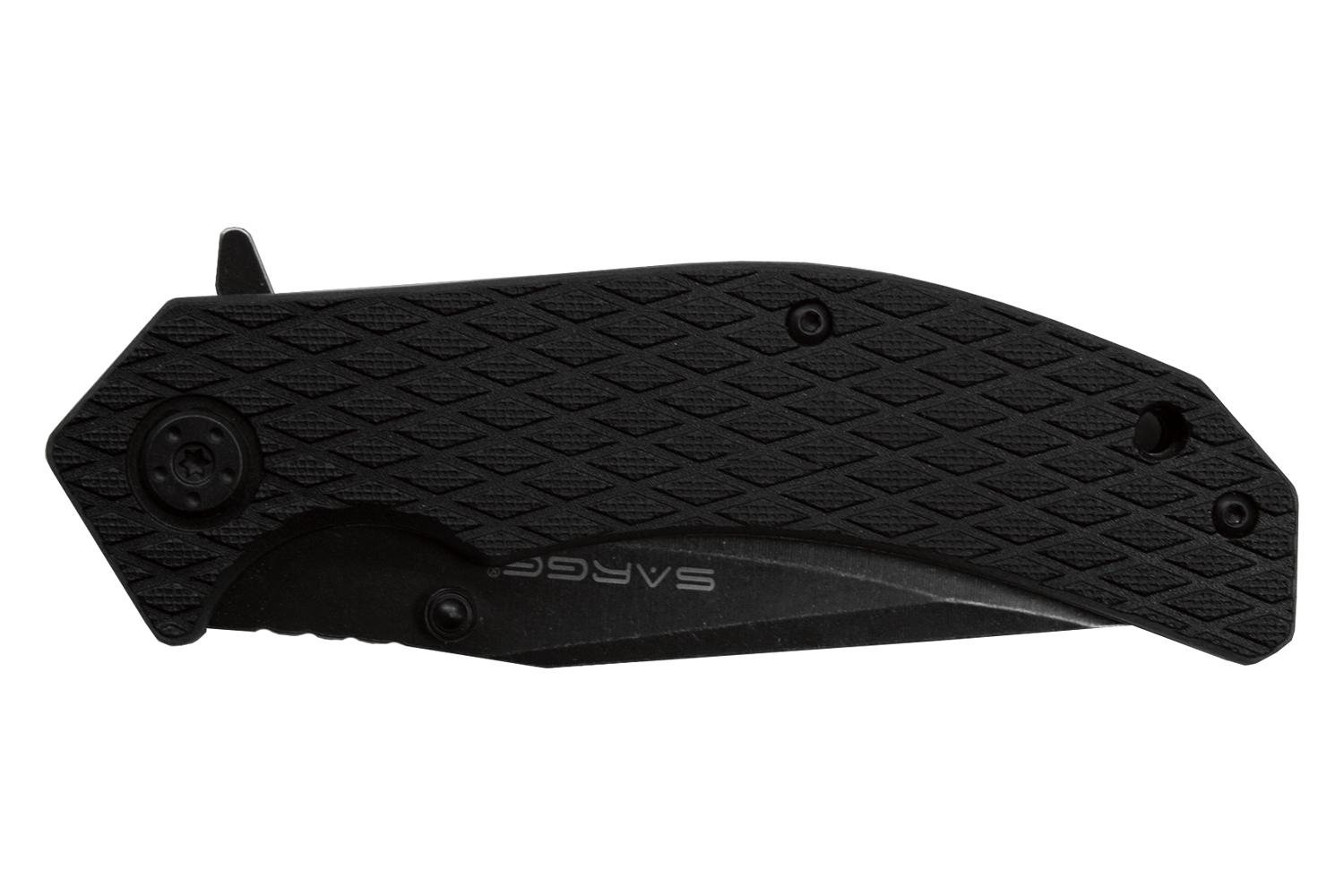 Sarge Knives Shadow - Stonewashed Swift Assist Folding Knife Picture of Sarge Knives SARGE SHADOW - STONEWASHED SWIFT ASSIST FOLDER