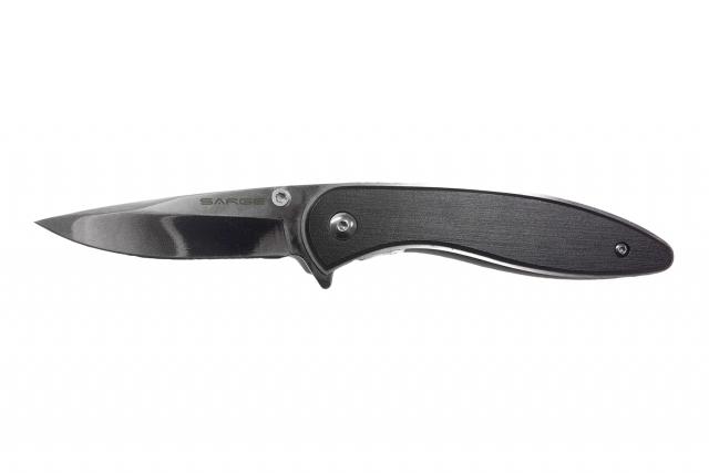 Sarge Knives Black Brushed Swift Assist Folding Knife Picture of Sarge Knives SARGE HORNET - BLACK BRUSHED SWIFT ASSIST FOLDER