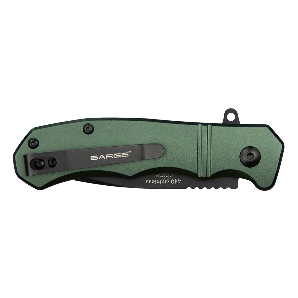 Sarge Knives Command Army Green Turbo Lock Folder Picture of Sarge Knives SARGE COMMAND - ARMY GREEN TURBO LOCK FOLDER 3" BLADE