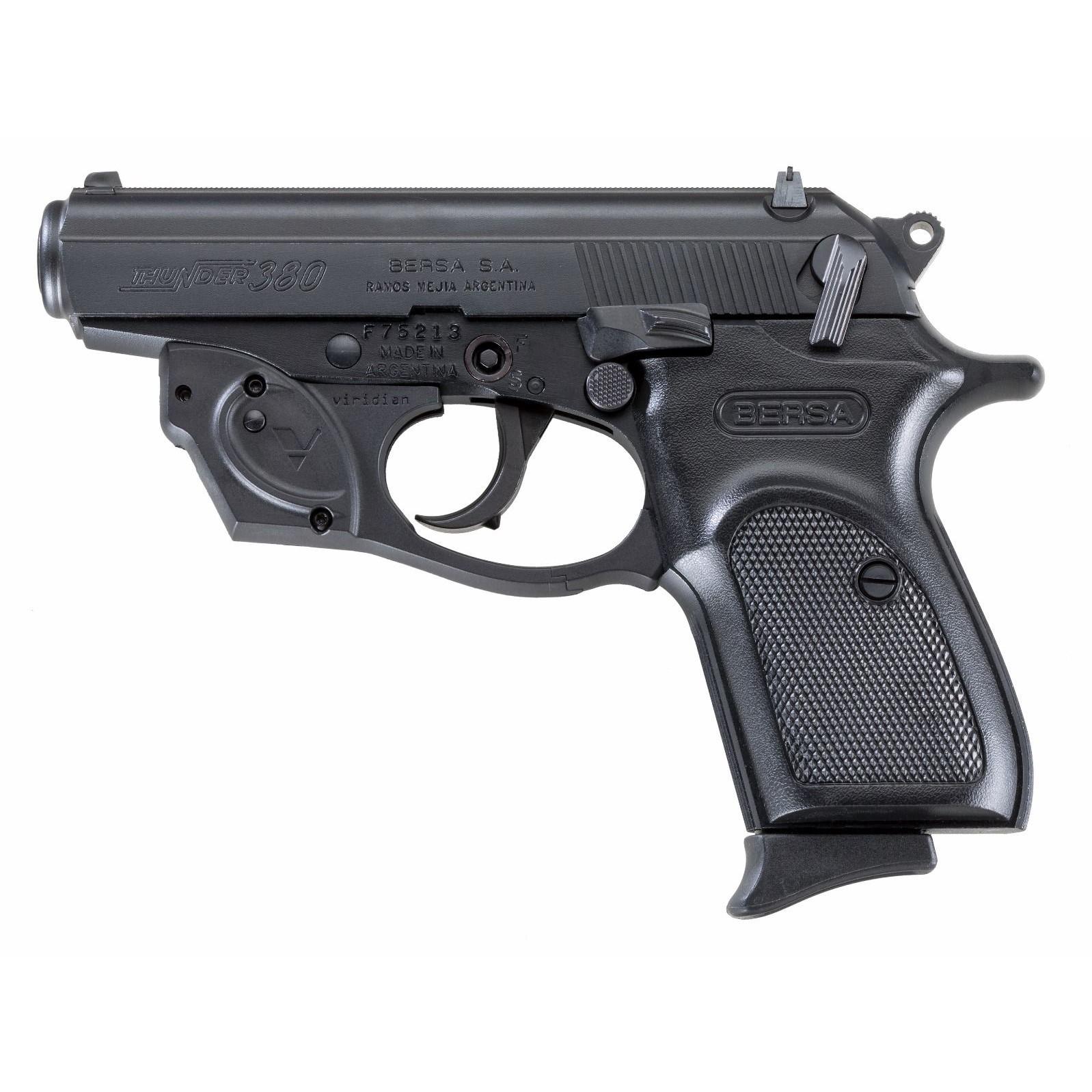 Viridian E Series Red Laser Sight for Bersa Thunder 380 Black Picture of Viridian Green Laser Viridian Essential Red Laser Sight for Bersa Thunder 380 Non-ECR