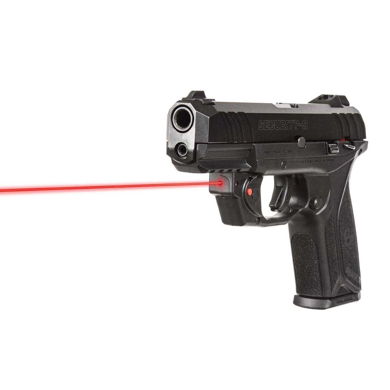 Viridian E Series Red Laser Sight for Security 9 Full Size and Compact Black Picture of Viridian Green Laser Viridian Essential Red Laser Sight for Security 9 Non-ECR Retail Box