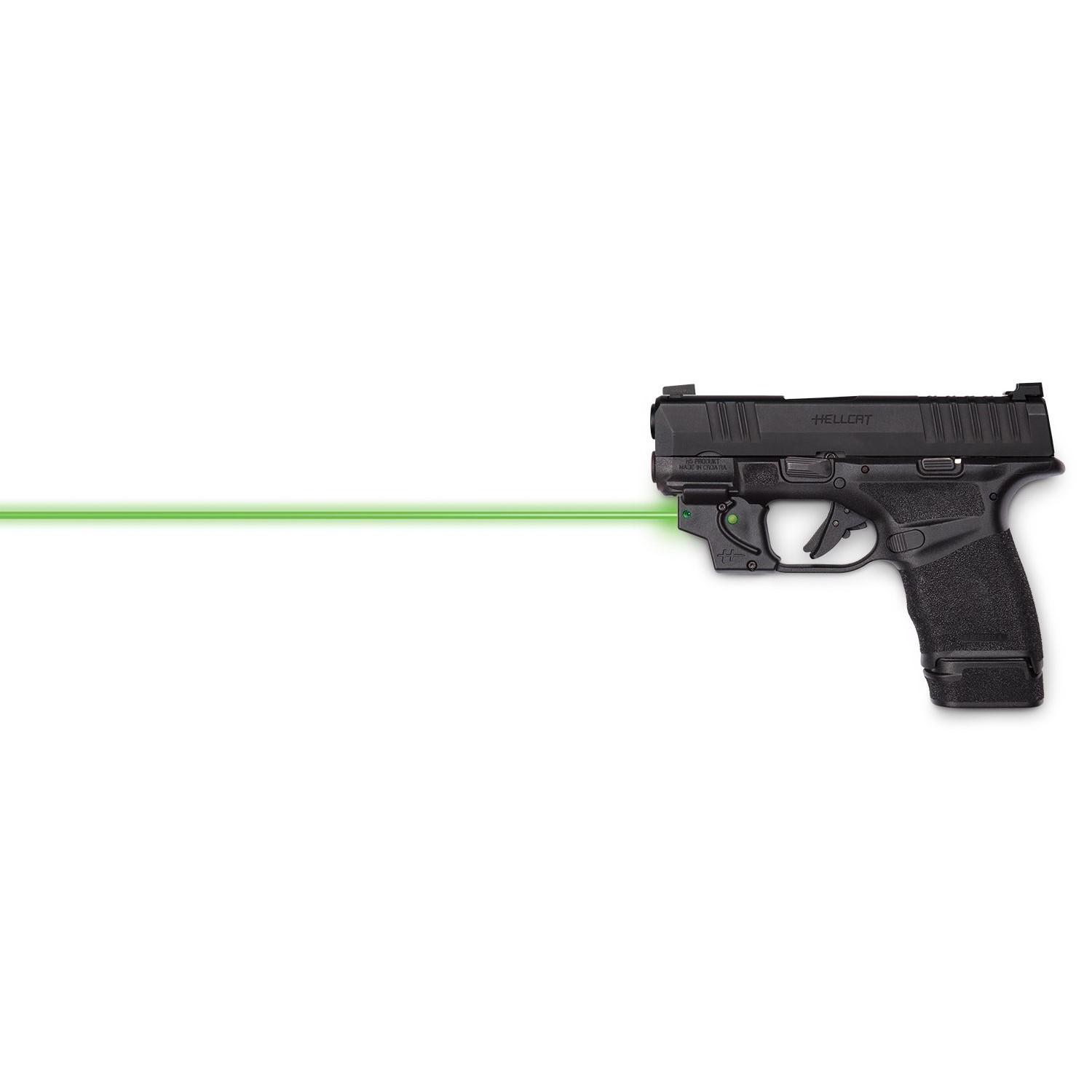 Viridian Essential Green Laser Sight for Springfield Hellcat Black Picture of Viridian Green Laser Viridian E Series Green Laser Black Springfield Hellcat