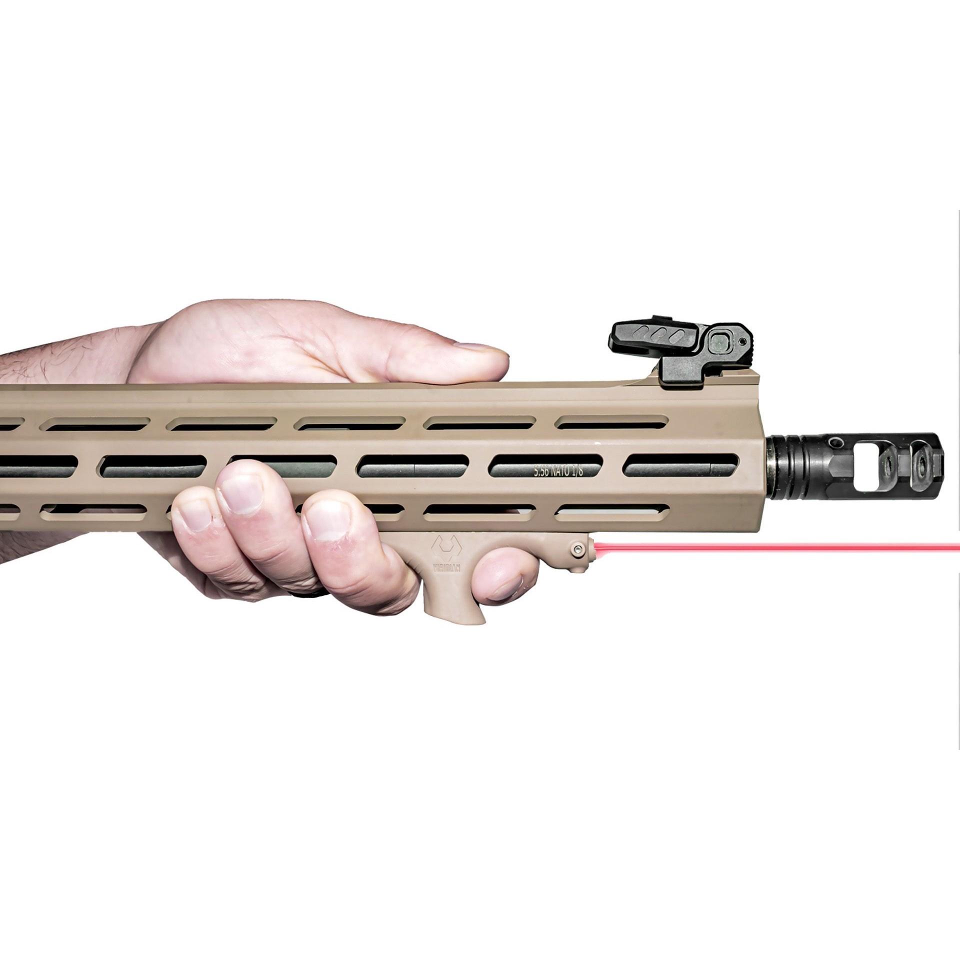 Viridian HS1 FDE Handstop with Red Laser M-Lok Mounting Picture of Viridian Green Laser Viridian HS1 Red Laser FDE M-Lok Mounting