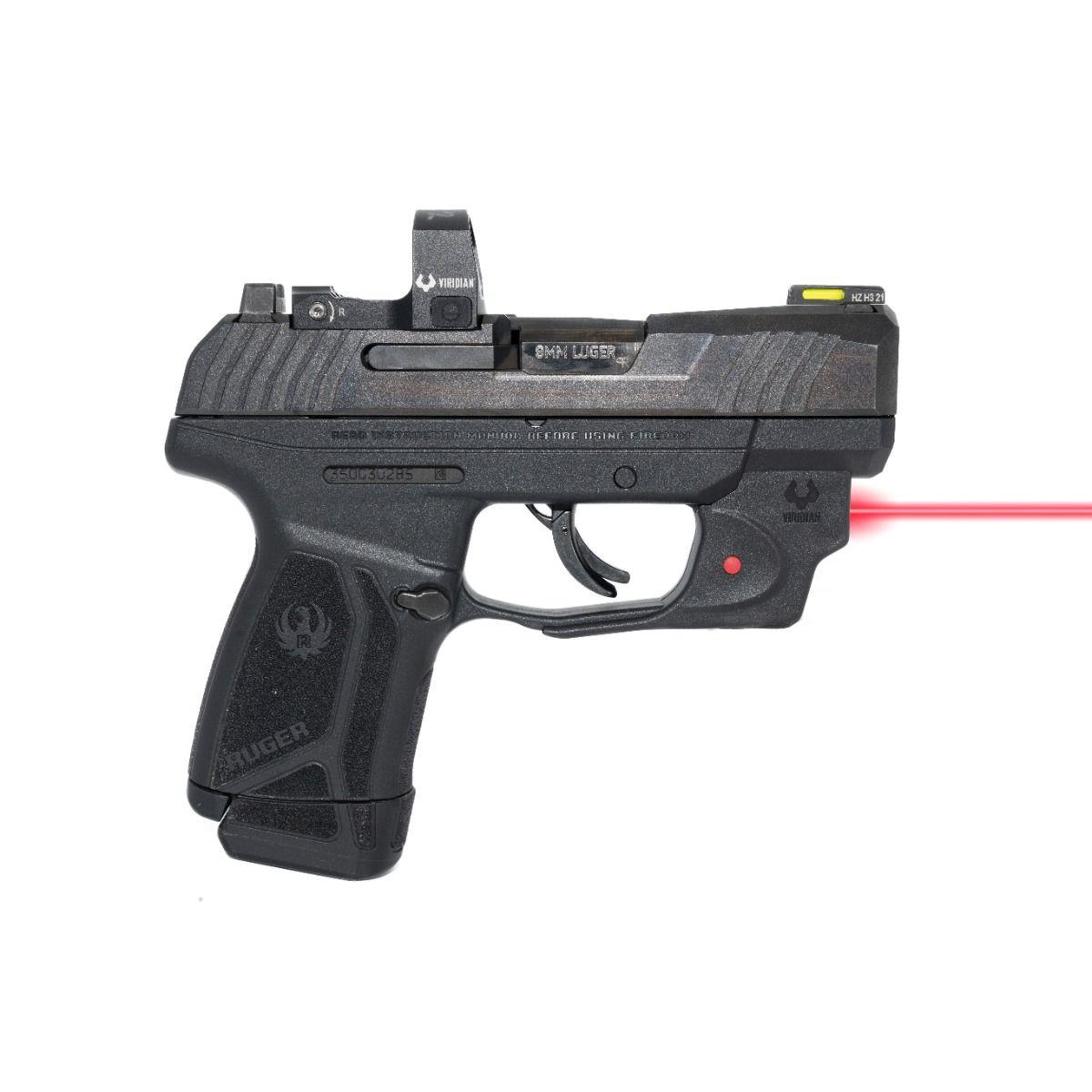 Viridian Essential Red Laser Sight for Ruger MAX-9 Picture of Viridian Green Laser Viridian E Series Red Laser Black Ruger MAX-9