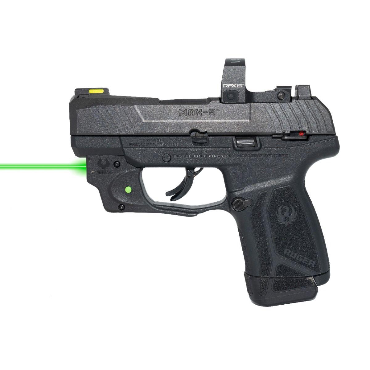 Viridian Essential Green Laser Sight for Ruger MAX-9 Picture of Viridian Green Laser Viridian E Series Green Laser Black Ruger MAX-9