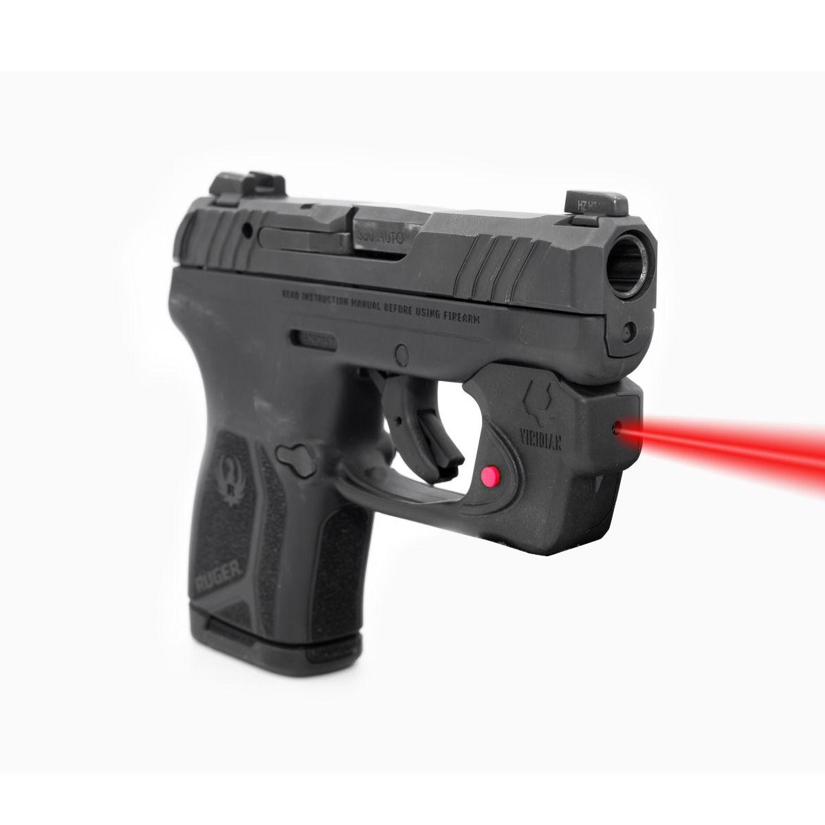 Viridian Essential Red Laser Sight for Ruger LCP Max Black Picture of Viridian Green Laser Viridian E Series Red Laser Black LCP MAX