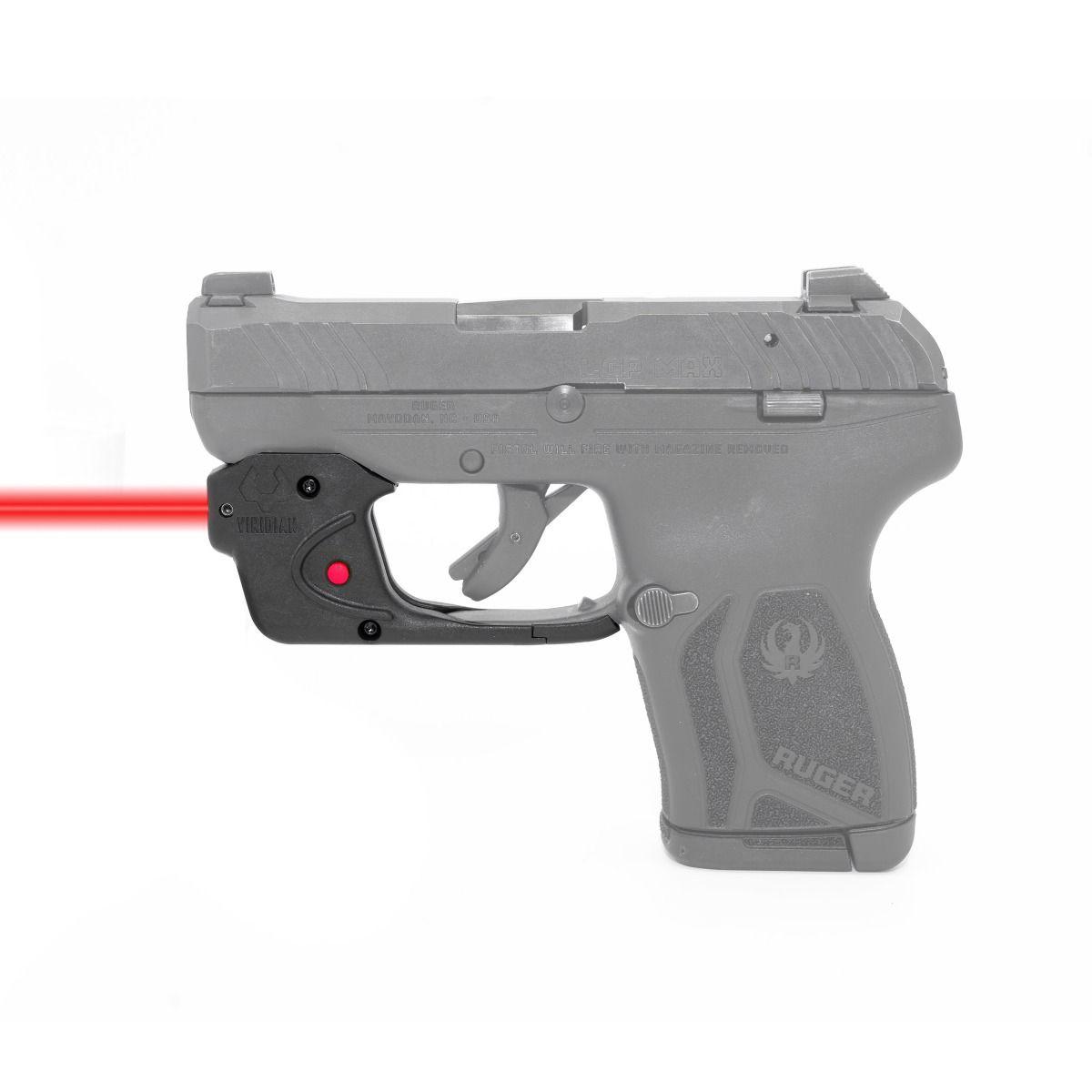 Viridian Essential Red Laser Sight for Ruger LCP Max Black Picture of Viridian Green Laser Viridian E Series Red Laser Black LCP MAX