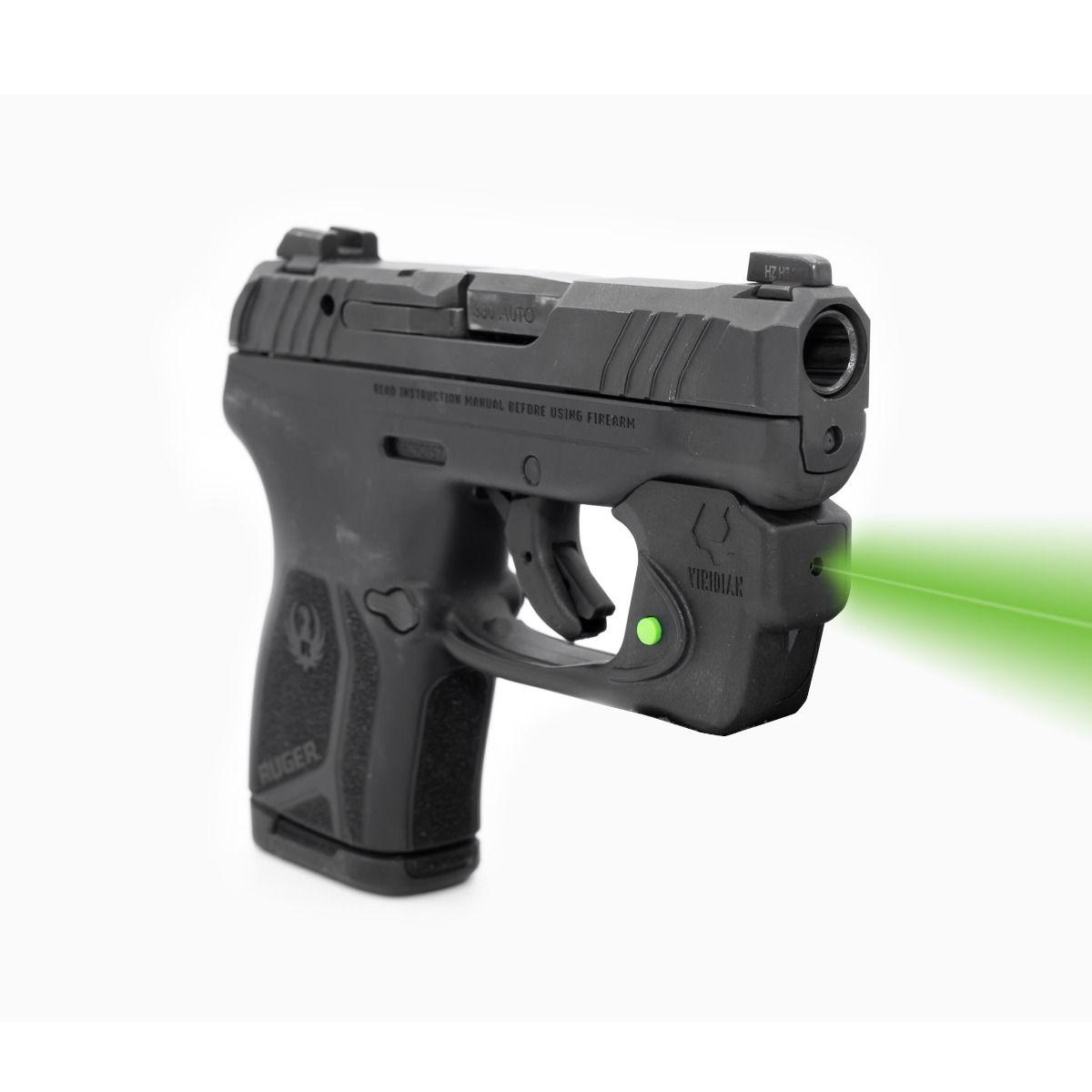 Viridian Essential Green Laser Sight for Ruger LCP Max Picture of Viridian Green Laser Viridian E Series Green Laser Black LCP MAX