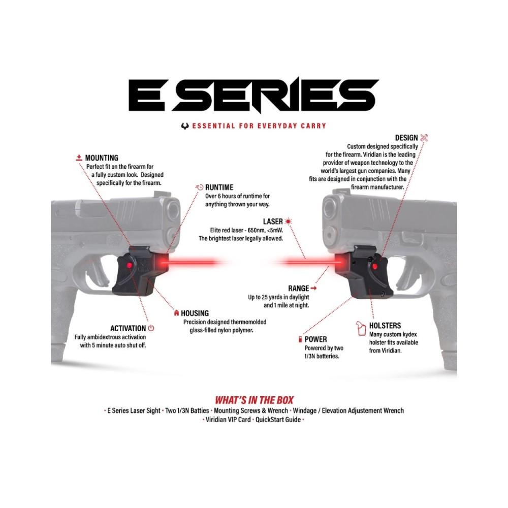 Viridian E Series Red Laser Sight for Springfield Hellcat FDE Retail Box Picture of Viridian Green Laser Viridian E Series Red Laser Hellcat FDE Retail Box
