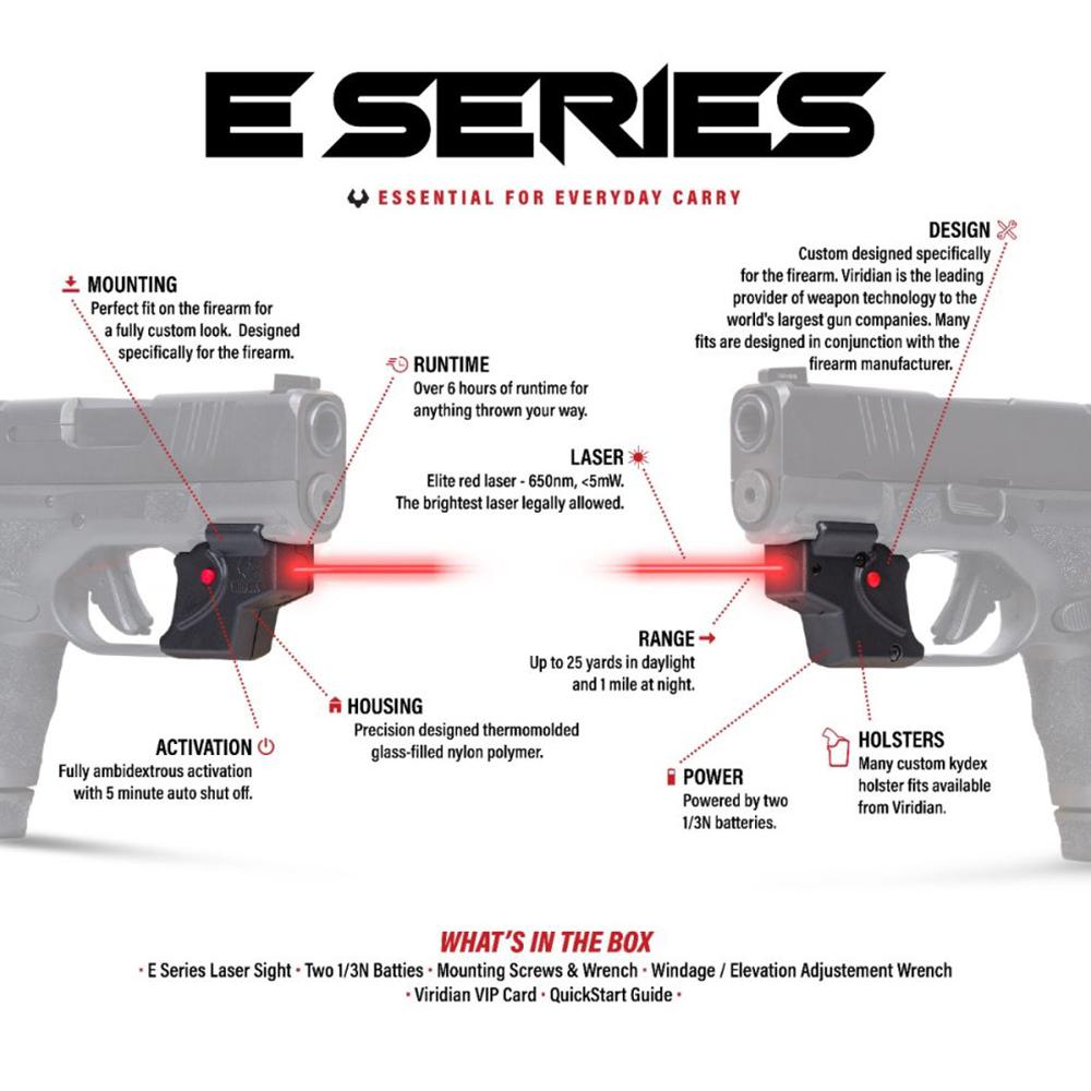 Viridian E Series Red Laser for Walther P22 Black Retail Box Picture of Viridian Green Laser Viridian E Series Red Laser Walther P22 Retail Box