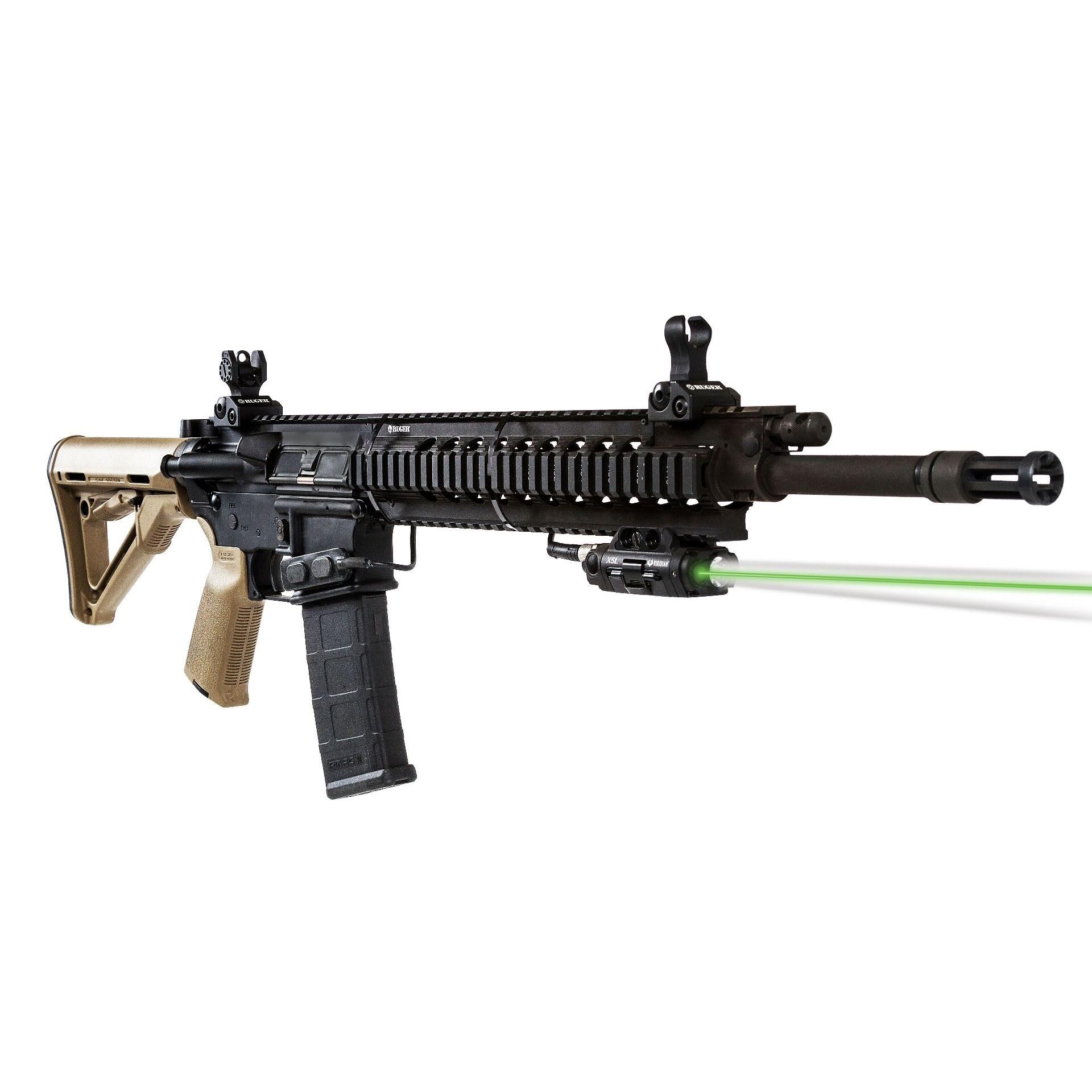 Viridian X5L-RS Gen 3 Green Laser Sight w/ Tactical Light for Rifles & Shotguns Black Picture of Viridian Green Laser Viridian X5L-RS Gen 3 Universal Mount Green Laser w/Tactical Light