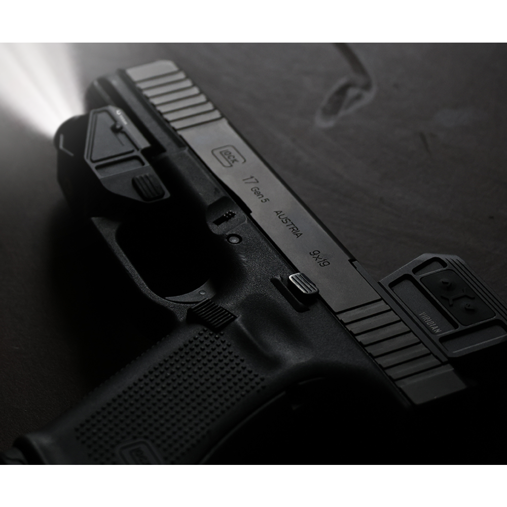 Viridian Custom CTL for Glock 17/19/22/23 580 Lumen Tactical Light w SAFECharge Picture of Viridian Green Laser Viridian Custom CTL for Glock 17/19/22/23 580 Lumen Tactical Light