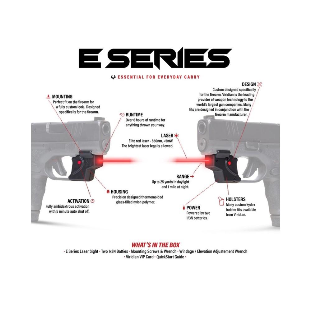Picture of Viridian Green Laser Viridian E Series Red Laser Black Taurus GX4/GX4XL w/ Kydex Holster IWB RH