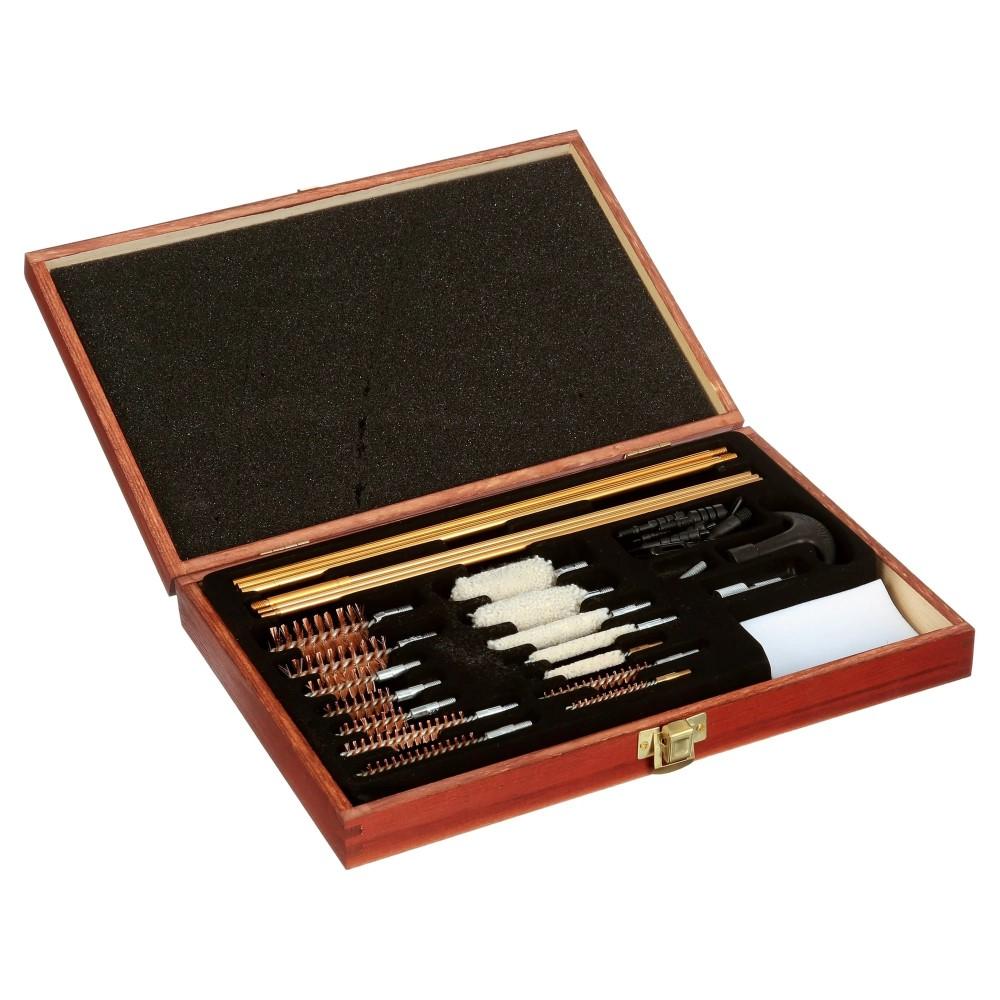 DAC Technologies Gunmaster Universal Cleaning Kit with Wood Case 42 Piece Picture of Dac Technologies DAC Gunmaster 42pc Universal Cleaning Kit in Wood Case