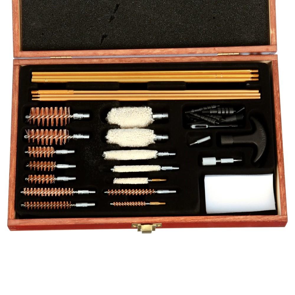 DAC Technologies Gunmaster Universal Cleaning Kit with Wood Case 42 Piece Picture of Dac Technologies DAC Gunmaster 42pc Universal Cleaning Kit in Wood Case