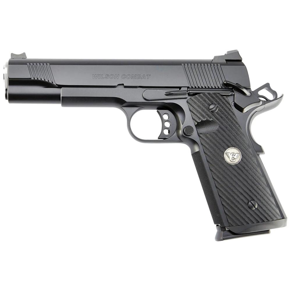 Wilson Combat CQB Elite Full Size Handgun .45 ACP 8rd Magazines (2) 5" Barrel Black Armor-Tuff Ambidextrous Safety Picture of Wilson Combat Wilson CQB Elite Full Size 5in Black Armor 45acp (2) 8rd mags