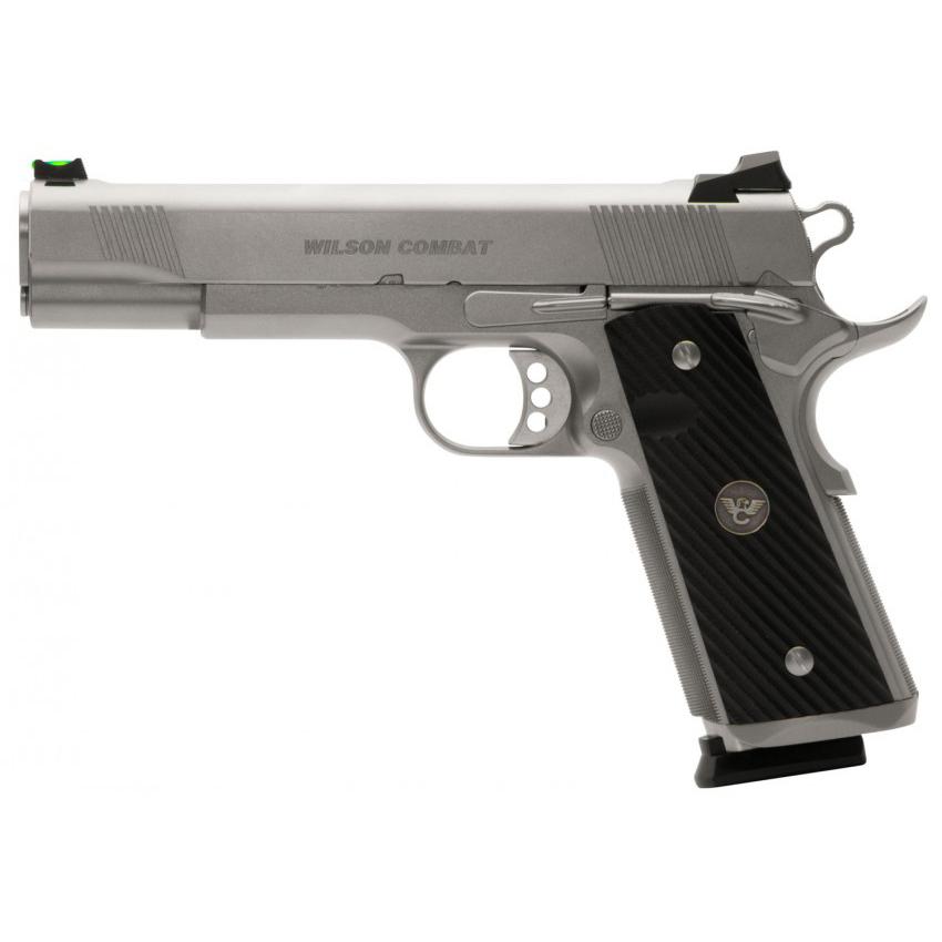Wilson Combat CQB Elite Full-Size Handgun .45 Auto 8rd Magazines (2) 5" Barrel Stainless Glass Bead Blast Picture of Wilson Combat Wilson Combat CQB Elite Full-Size Stainless Glass Bead Blast .45 ACP
