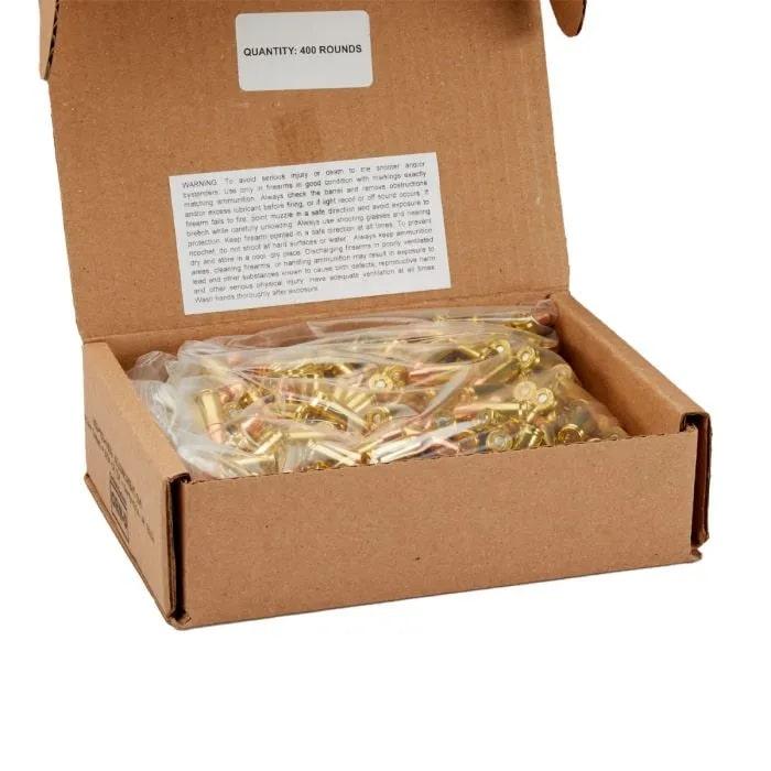 Wilson Combat  Remanufactured w/Berry HBFN Handgun Ammunition 9mm Luger 135gr FMJ 950 fps 400/ct (Bulk) Picture of Wilson Combat Wilson Combat 9MM REMANUFACTURED 135GR BERRY HBFN 400 BULK