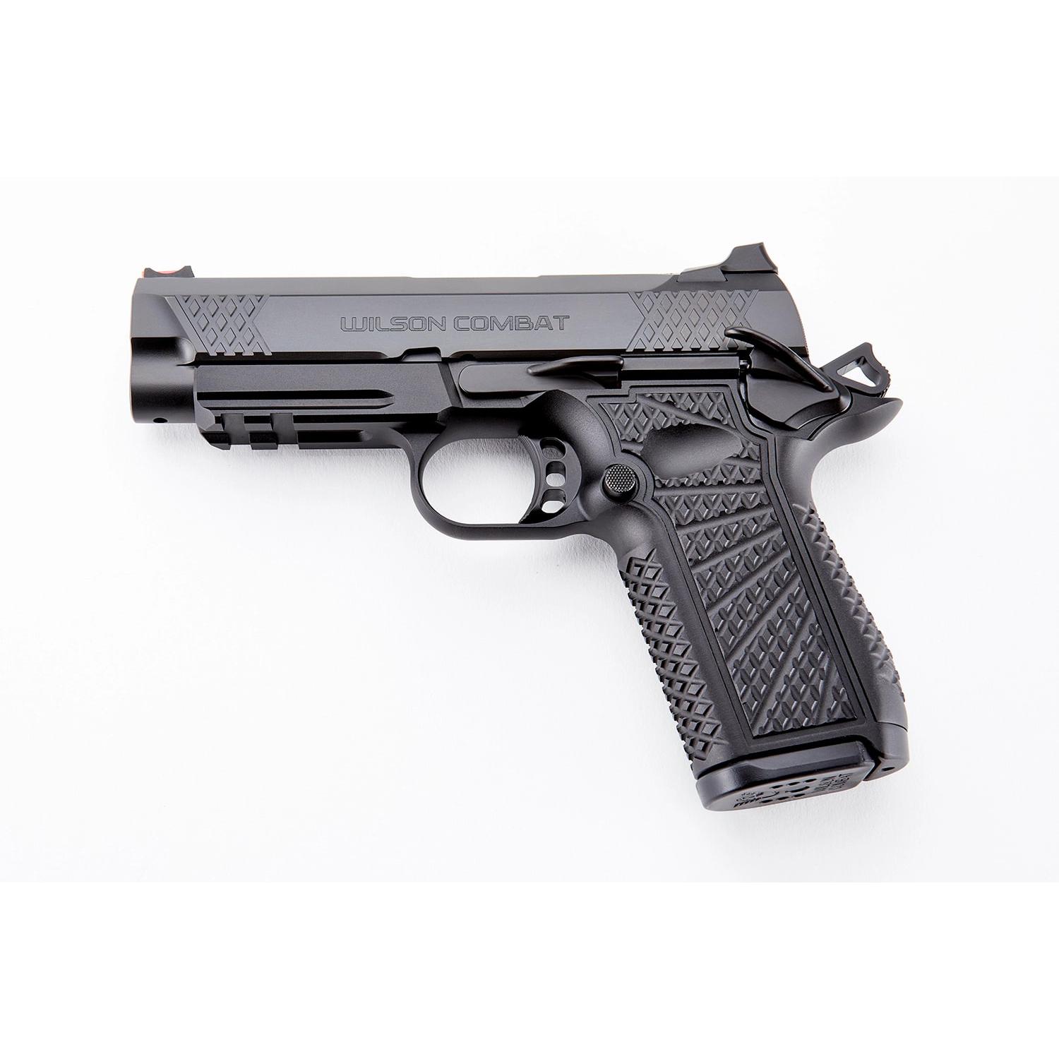 Wilson Combat SFX9 Double-Stack Compact Handgun 9mm Luger 15rd Magazines (2) 4" Barrel Black Lightrail Frame Ambidextrous Safety Picture of Wilson Combat Wilson Combat SFX9 Compact X-Tac Lightrail 4" AMBI Black 9mm 15rd Mag