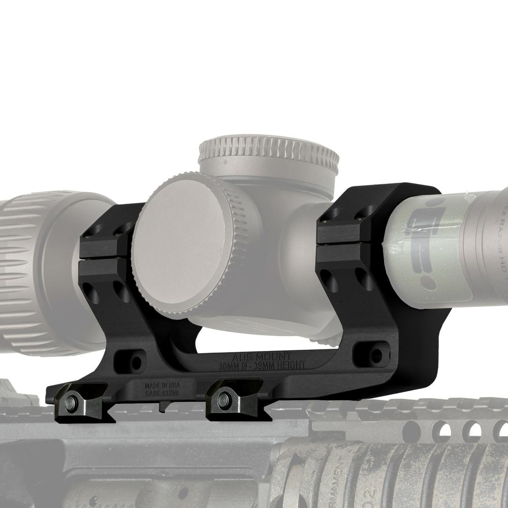 Reptilia AUS Mount 1-Piece Scope Mount 30mm 1.54" H Black Anodized