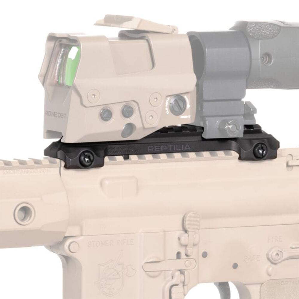 Reptilia RMU Mount 12 Slot .625" Black Picture of Reptilia Reptilia RMU MOUNT - 0.625 IN HEIGHT - 12 SLOT