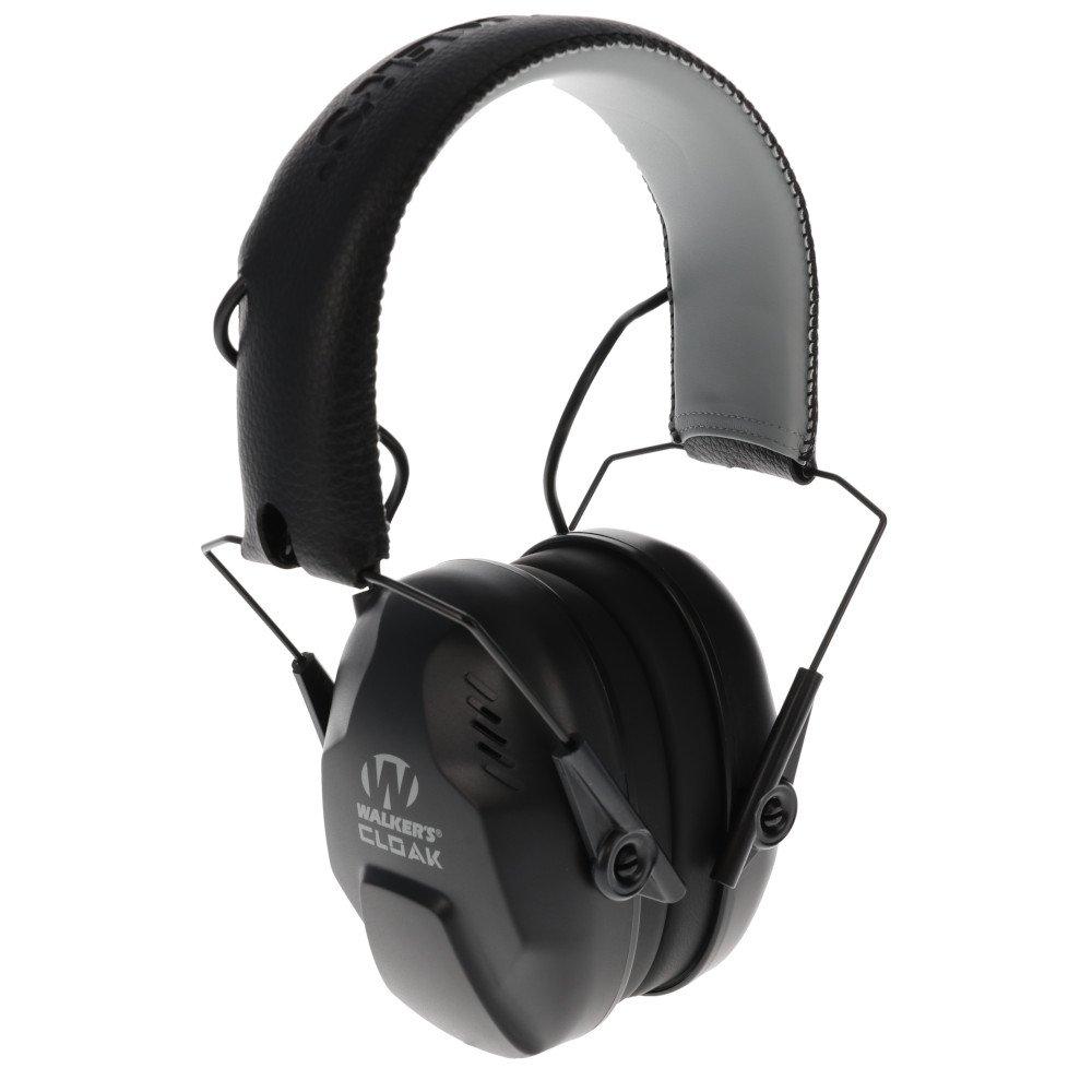 Walker's Cloak Dual Mic Electronic Ear Muffs 23-25dB Black Picture of Walkers Game Ear WALKERS CLOAK DUAL MIC ELECTRONIC MUFF